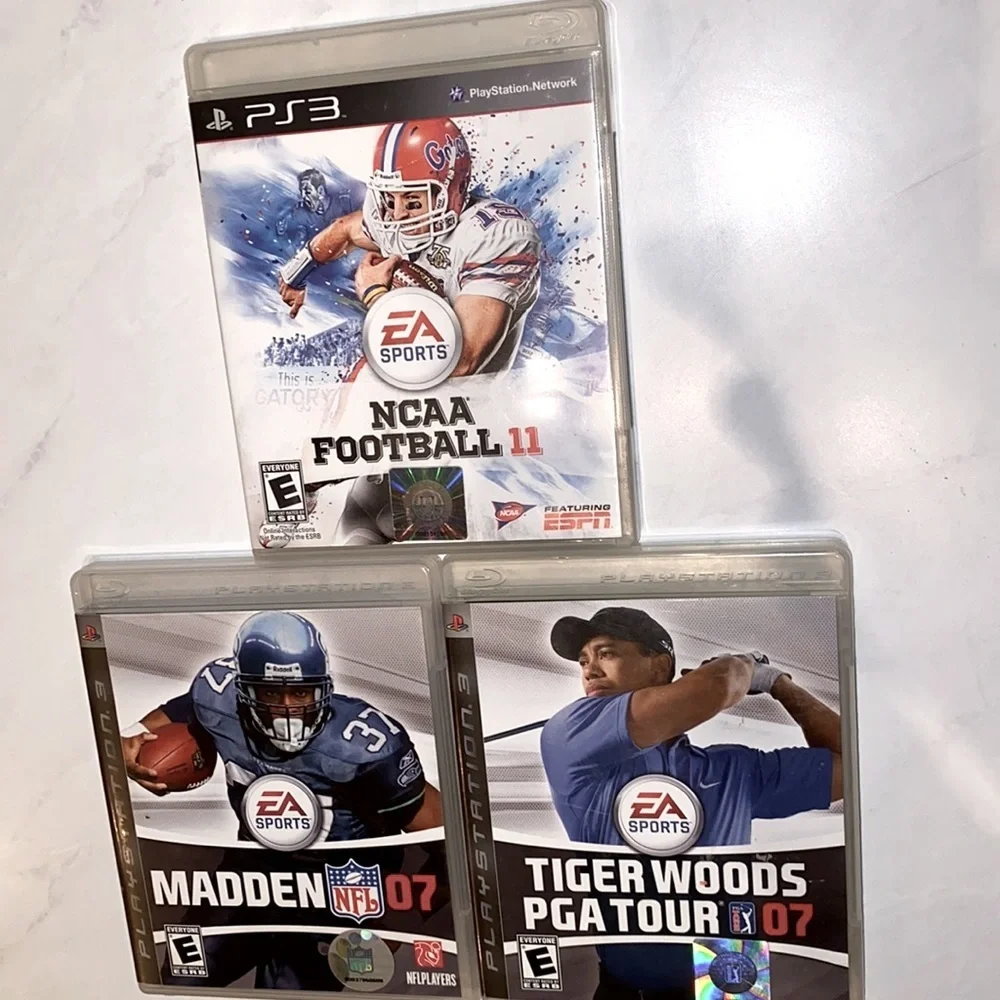 PlayStation 3 NCAA Football 2011 Madden NFL / Tiger Woods PGA Tour 2007 PS3 game